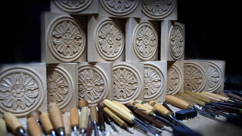 Carving Antique Style Rosette