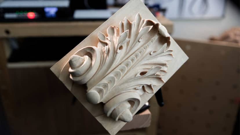 Carving Roman Acanthus Leaf