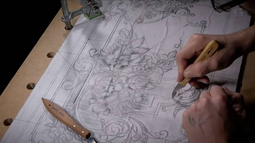 Carving Furniture Panel – Design – Part 1