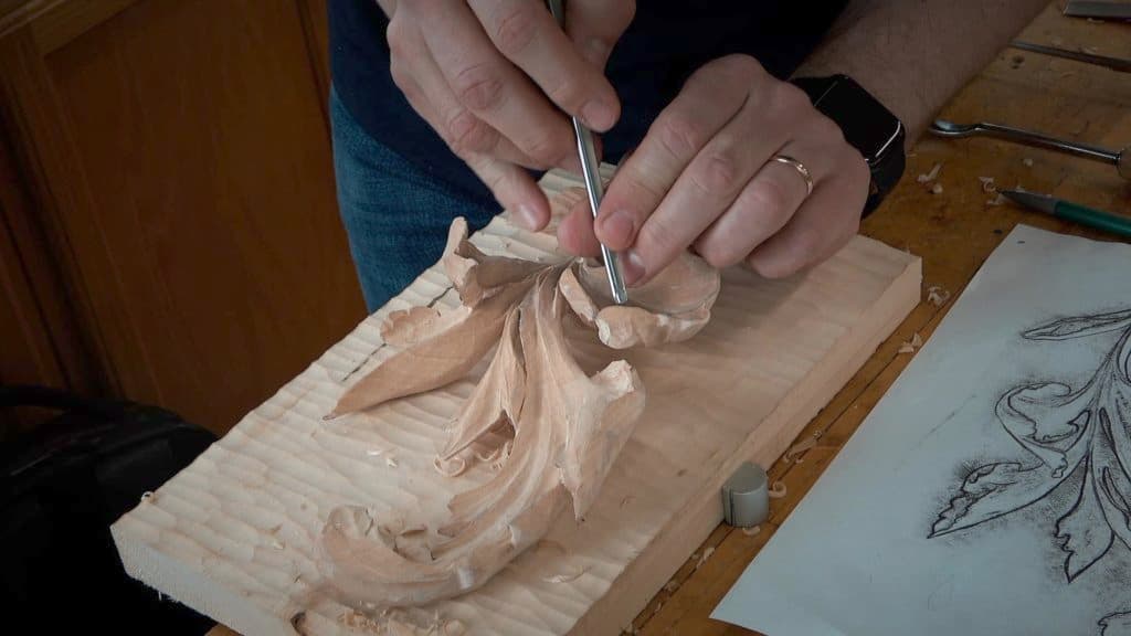 Carving Modern Acanthus -from 1903 design