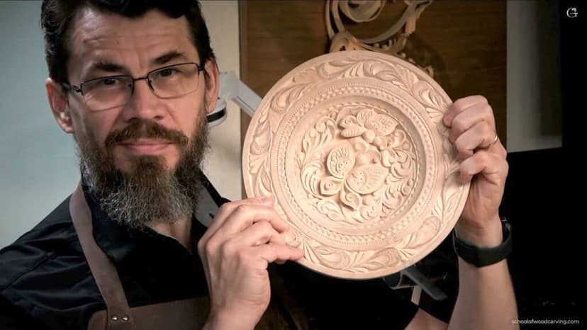 Carving Plate with Butterflies