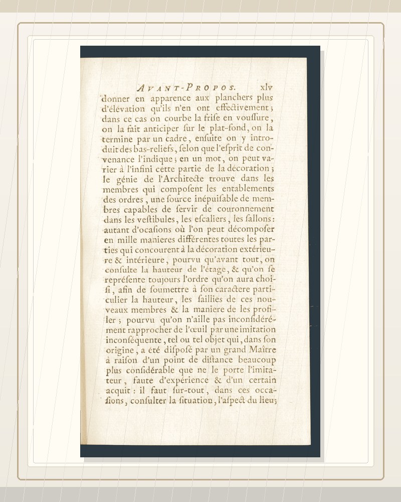Cover of Cours d'architecture (1750) V2