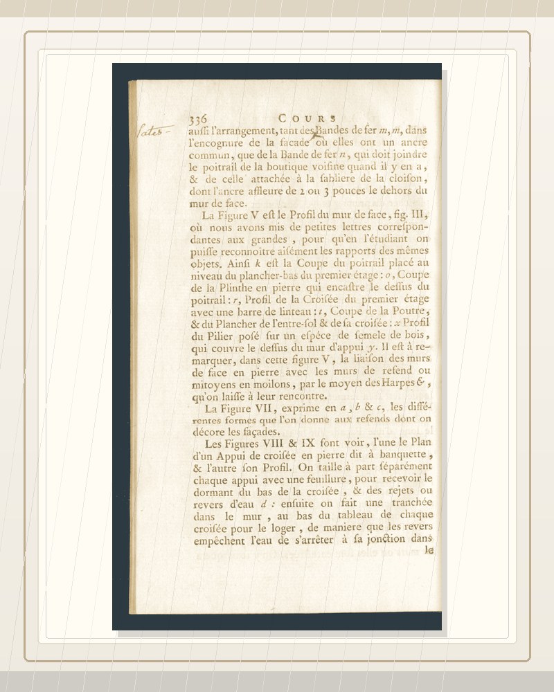 Cover of Cours d'architecture (1750) V6