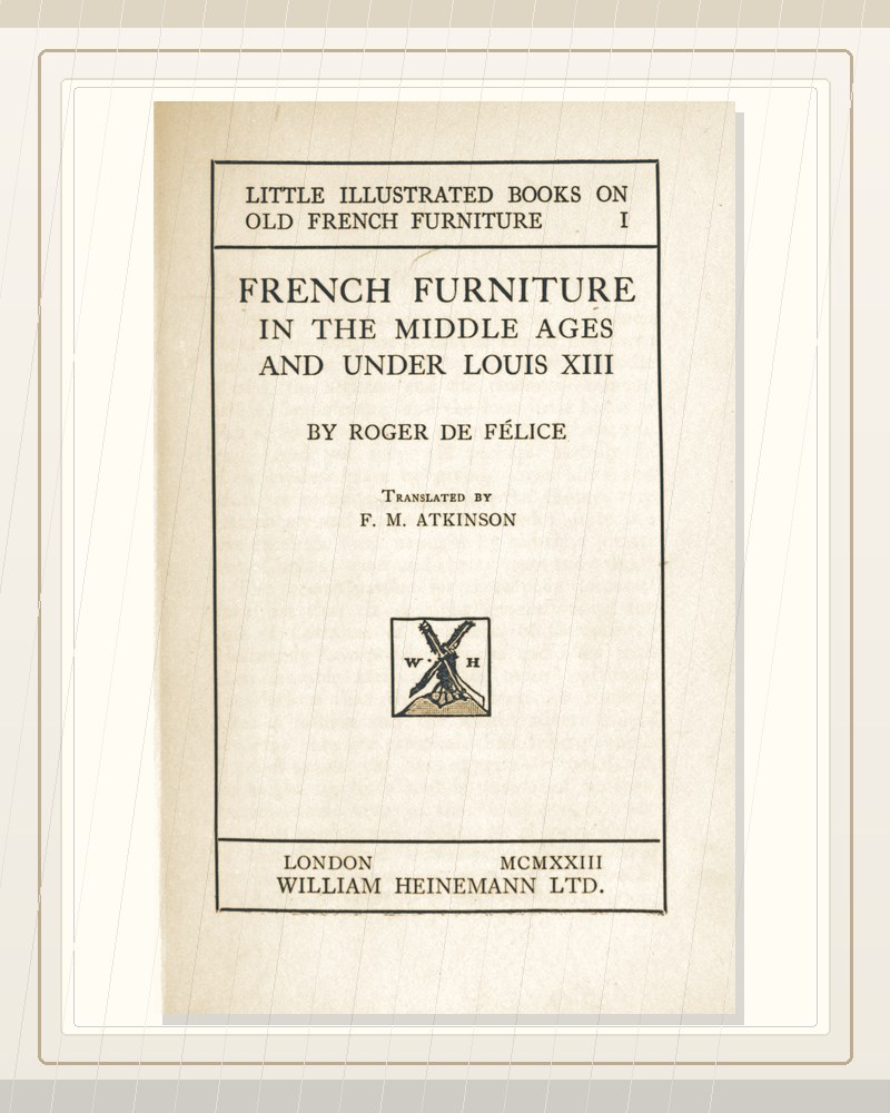 Cover of French furniture in the middle ages and under Louis XIII