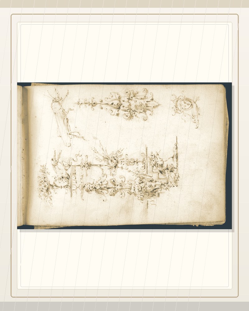 Cover of Unsigned sketchbook of pen, pencil, and watercolor drawings